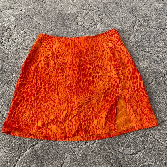 Urban outfitters Motel Rocks, orange, patterned skirt - Picture 1 of 5